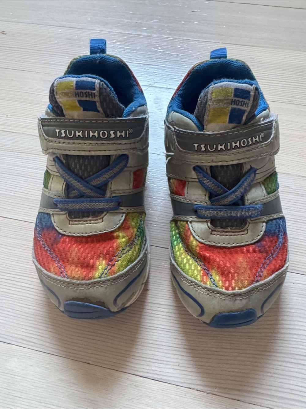 Tsukihoshi Kids Multicolor Sneakers with Blue Trim